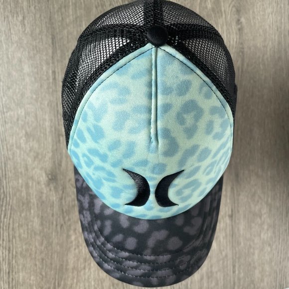 Rip Curl Hat Blue/Black Cheetah Fabric Kid's Snapback - Picture 6 of 6